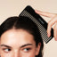 Pachet Haircare enthusiast -Prosop de par verde, perie de masaj capilar, pieptan negru