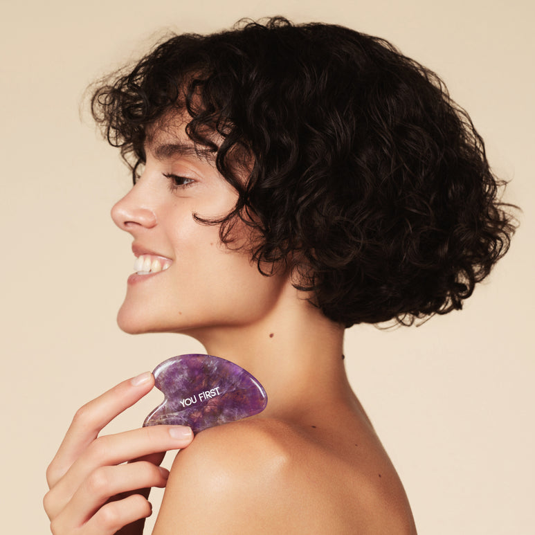 Piatra Gua Sha din Ametist